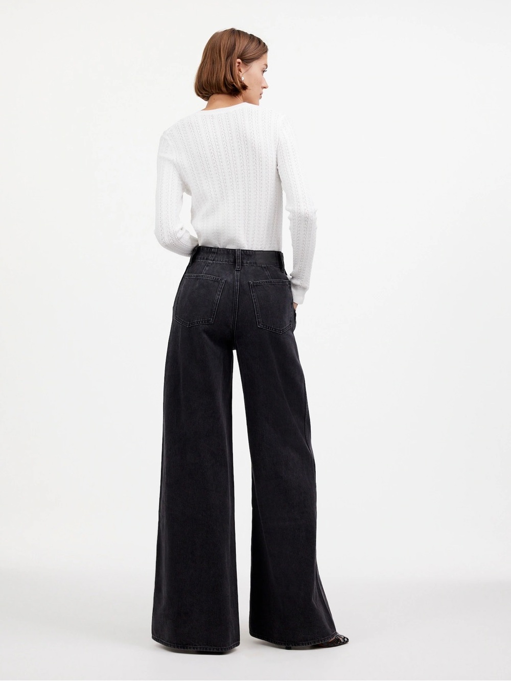 Madewell Wide Sweep Denim Trousers Bartholomew Sz 25 - Picture 4 of 14